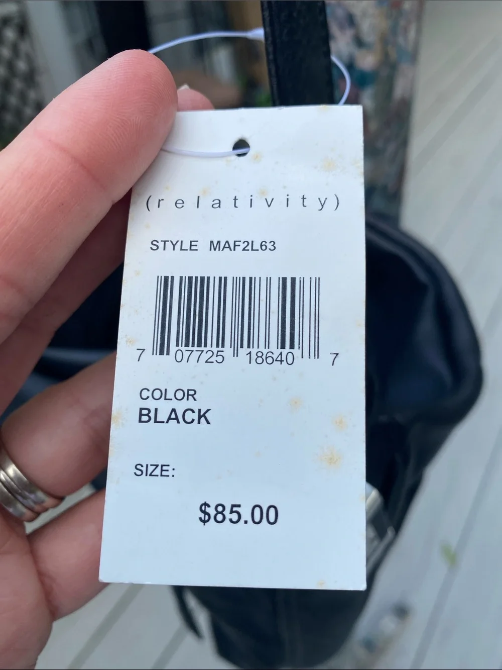 Relativity Black Leather Hobo Shoulder Bag